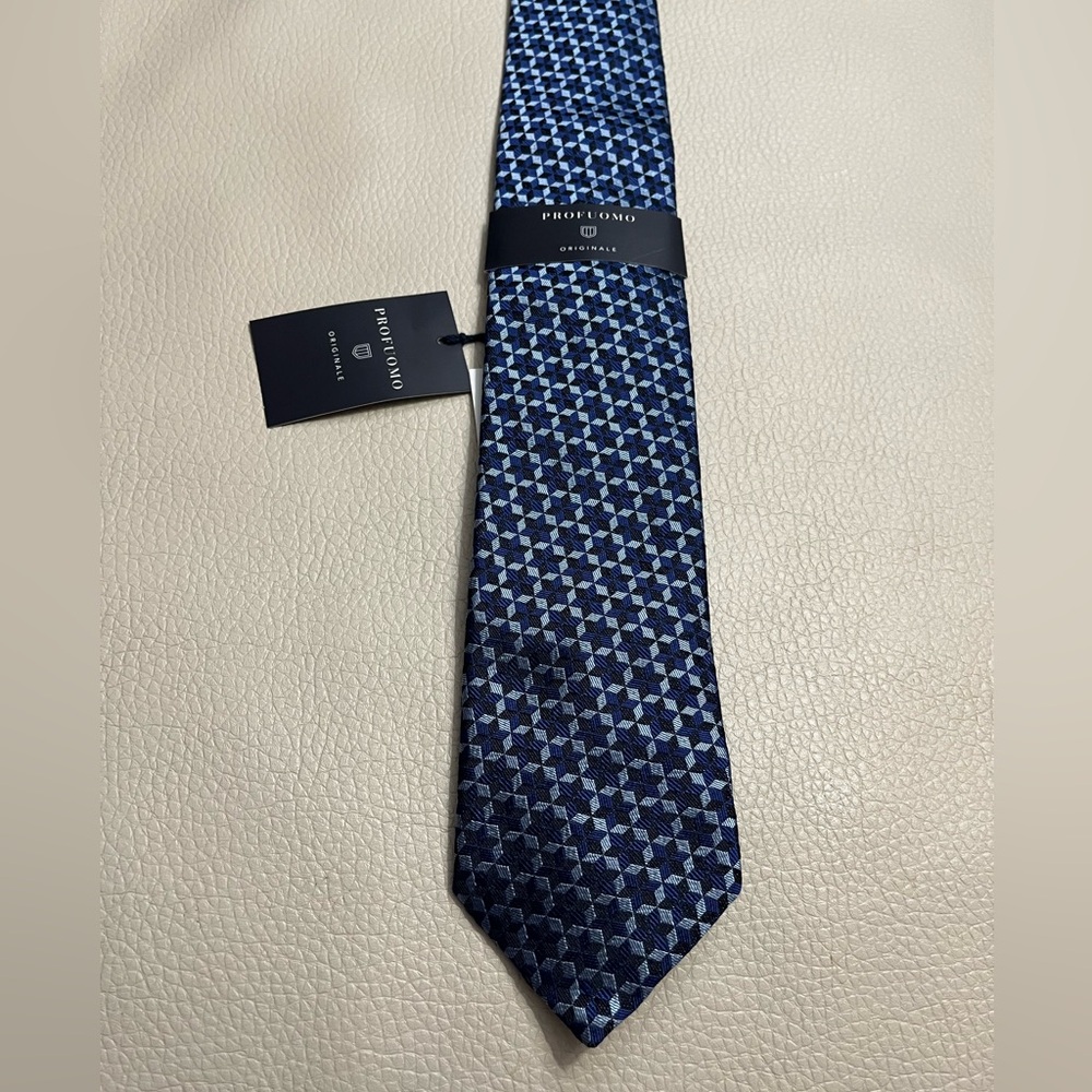 NWT - Profuomo Men's 100% Silk Tie - Made in Italy